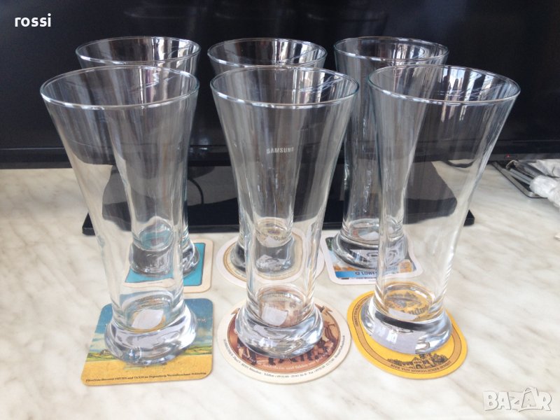 Vintage. Нови. 6 немски чаши за бира RASTAL сервиз чаша, снимка 1