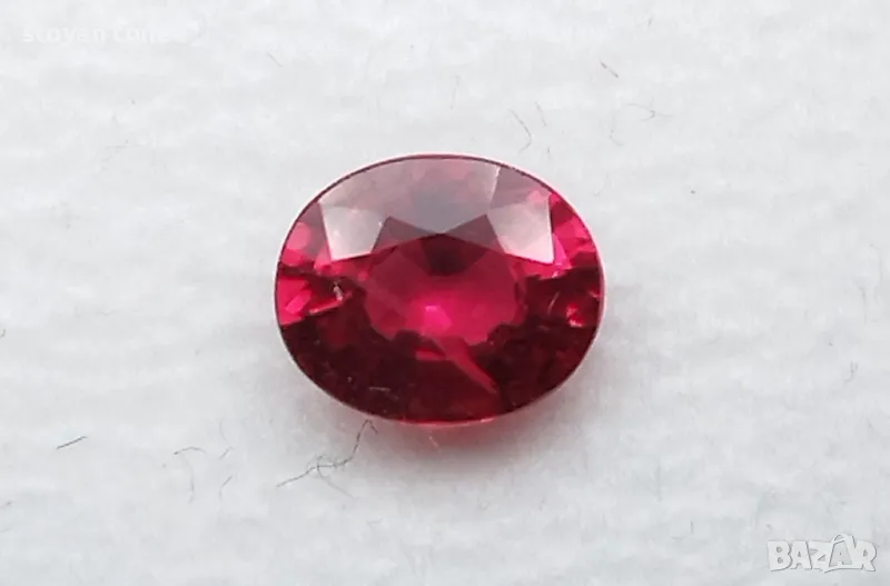 Шеметен естествен рубин с VS чистота - 0.67кт.! Сертифициран! Нов! , снимка 1