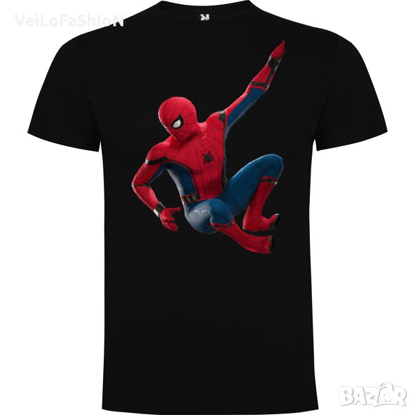 Нова детска тениска СпайдърМен (Spider-Man) в черен цвят, снимка 1