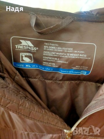 Пролетно яке с качулка марка Trespass 44 номер , снимка 4 - Якета - 43354722