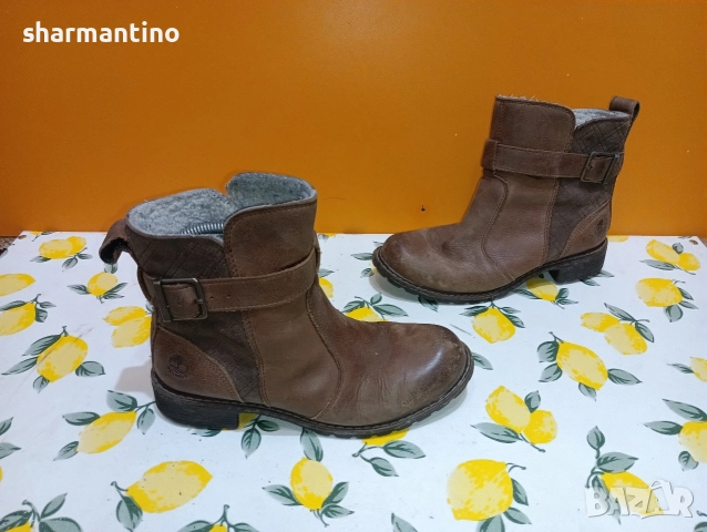 Timberland N 38 кожени боти - 25 лв, снимка 2 - Дамски боти - 52751362