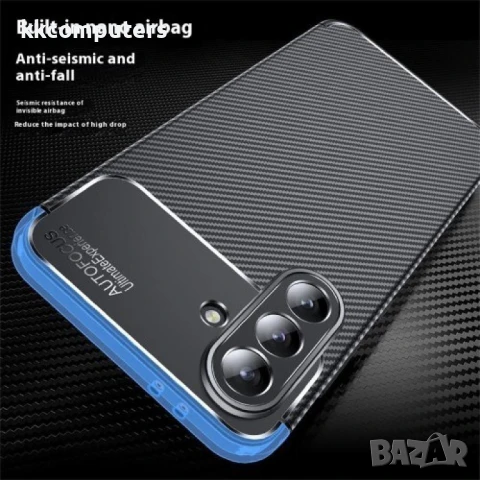 Samsung Galaxy A36 5G / A56 5G Удароустойчив Carbon Fiber Калъф и Протектор, снимка 4 - Калъфи, кейсове - 50790290