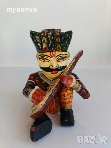 Дърворезби на музиканти  от Индия, снимка 5 - Статуетки - 48732785