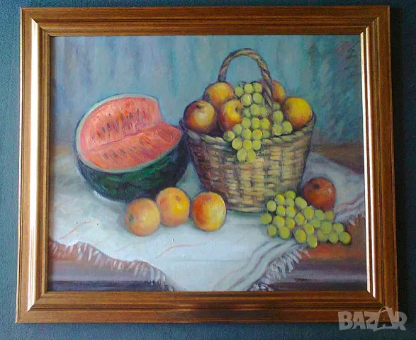  Натюрморт, маслени бои, стара картина