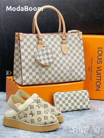 Louis Vuitton дамски комплекти , снимка 3 - Пантофи - 48286550