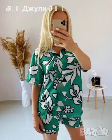 Летен сет от естествена коприна, снимка 1