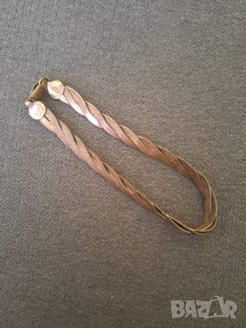 Гривна сребро 925 позлатена, снимка 3 - Гривни - 43202918