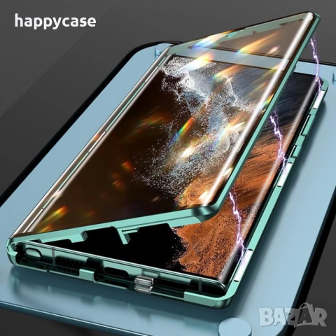 Honor Magic 8 Lite / 8 Pro / Двоен 360° магнитен кейс калъф с камера протектор, снимка 3 - Калъфи, кейсове - 52503072