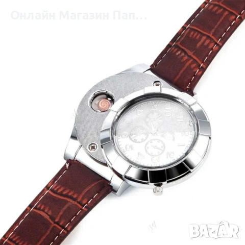Мултифункционален кварцов часовник с USB запалка, снимка 6 - Мъжки - 53024818