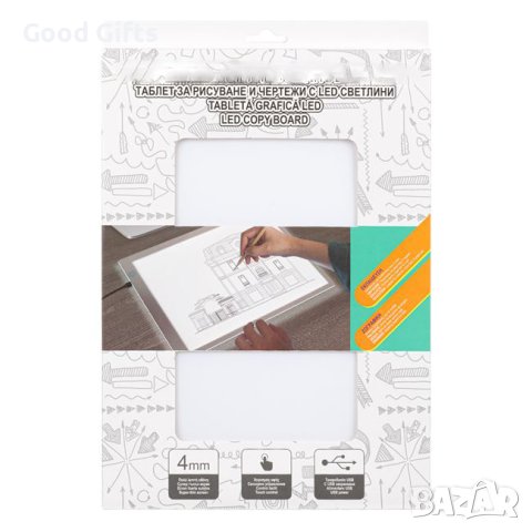 LED Графичен таблет за рисуване и чертежи, снимка 6 - Друга електроника - 43366441