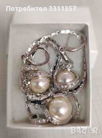 Комплект бижута, колие с висулка и обеци 18KRGP, снимка 7 - Бижутерийни комплекти - 43059404