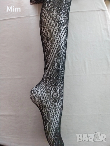 TIGHTS L/2XL Черен чорапогащник мрежа 