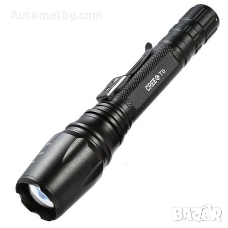 Акумулаторен фенер BL-8668 -T6 Cree диод, LED, Zoom, зарядно за 220V, 2 акумулаторни батерии