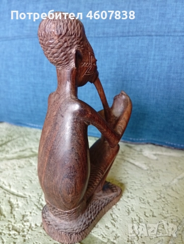 Статуетка африканско изкуство 12.5-7.5 см, снимка 7 - Статуетки - 52072332