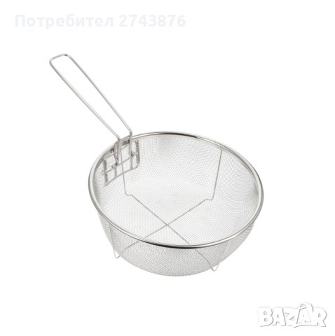  МЕТАЛНА КОШНИЦА ЗА ПЪРЖЕНЕ В ТЕНДЖЕРА- НЕРЪЖДАЕМА СТОМАНА -23СМ, снимка 1