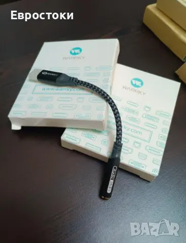 Аудио адаптер Warrky Audio hifi USB C към 3,5 мм жак, аудио адаптер за телефон за слушалки, снимка 7 - Други - 49945711