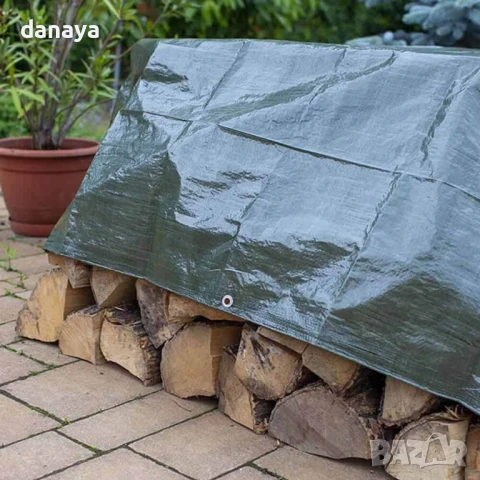 5931 Подсилено платнище за защита покривало за дърва, 2 x 3m, снимка 2 - Градински инструменти - 50552169