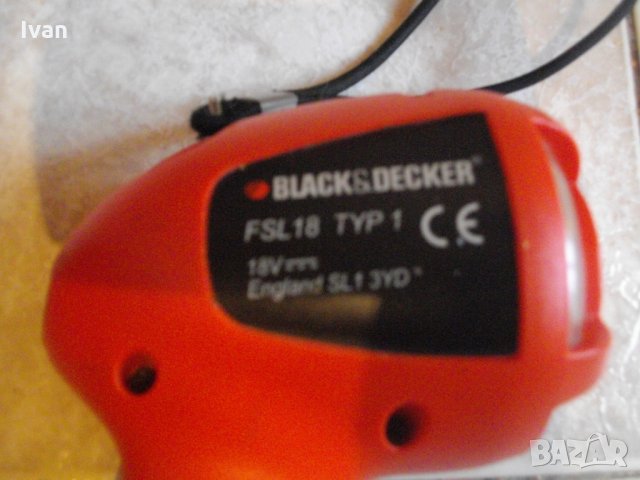 Нов 18 Волта-Английски-Фенер-Прожектор-Комплект-Black Decker FSL18-Made in England, снимка 7 - Други инструменти - 35639713