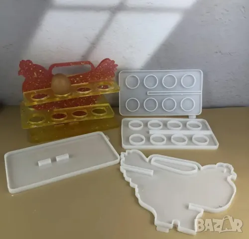 Молд поставка за яйца във формата на кокошка 4 части