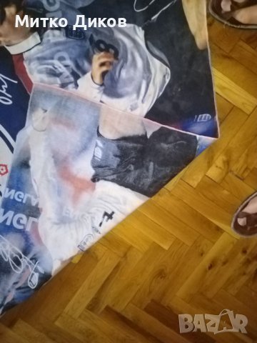 Англия футболно знаме с принт подписи на 6 легенди-Бекъм-Оуен-Рууни-Кембъл -Скоулс Джерард 116х182  , снимка 9 - Футбол - 38013610