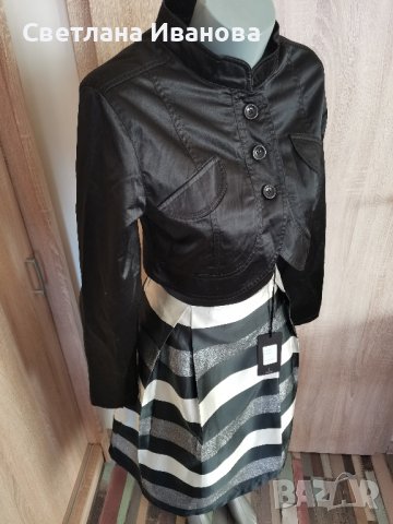 Късо сако сатен, снимка 2 - Поли - 43922228