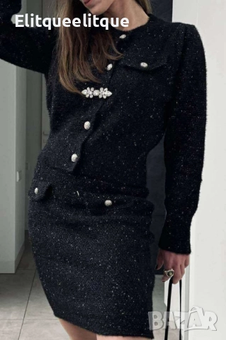 дамски комплект жилетка и пола, снимка 5 - Комплекти - 52377307