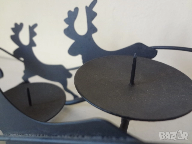 Нов метален свещник с еленчета от Виена, снимка 12 - Декорация за дома - 52794677