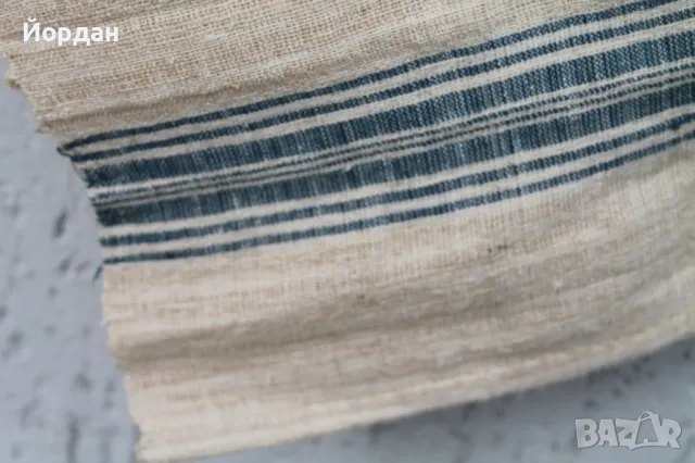 Ръчно тъкан ленен плат за кърпи , снимка 2 - Антикварни и старинни предмети - 47312744