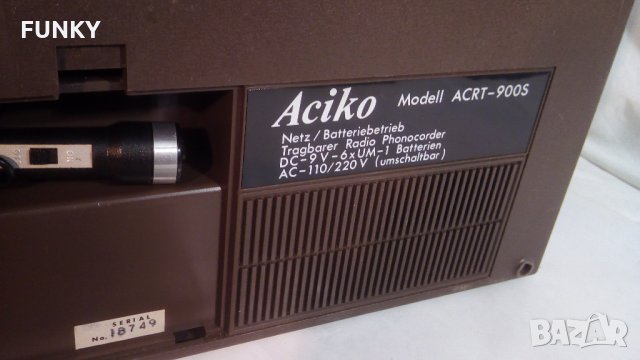Aciko Radio Phonocorder ACRT-900S / 1975, снимка 16 - Радиокасетофони, транзистори - 26580969