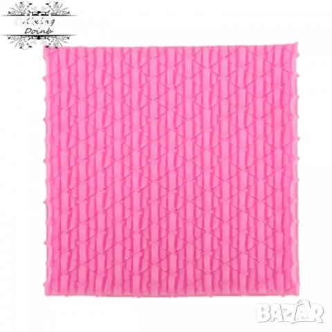 Мрежа решетка на ромбове текстира релеф силиконов молд форма фондан, снимка 2 - Форми - 37070293