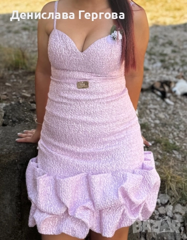 Официална рокля юнона в розов цвят  junona