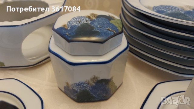Осмоъгълен порцеланов сервиз в азиатски стил от 70-те години, снимка 4 - Други ценни предмети - 40562946