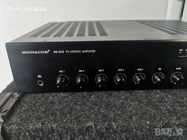  Моно Усилвател Monacor PA-312 , снимка 2 - Ресийвъри, усилватели, смесителни пултове - 39742723