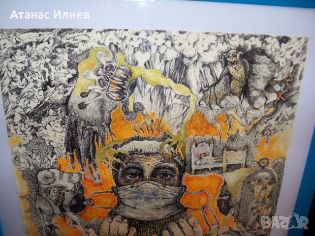 "Пандемия" картина на художничката Десислава Илиева, снимка 12 - Картини - 29074894