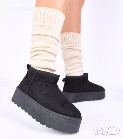 Дамски снежни боти на платформа с подплата от кожа Mouna, 3цвята , снимка 8 - Дамски боти - 52618342