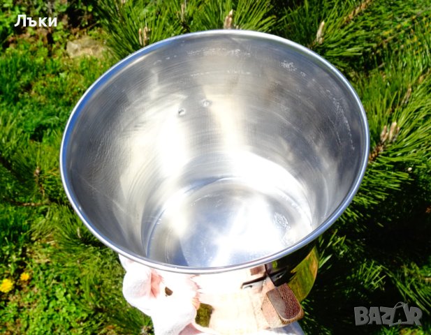 Медна шампаниера,медна тенджера,съд с двойни стени. , снимка 6 - Антикварни и старинни предмети - 40388441