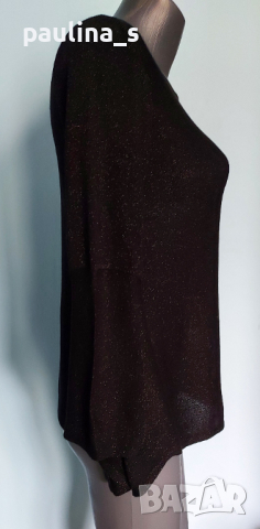 Луксозна блуза тип туника с черно ламе "Melanie lyne" / Мелания Тръмп , снимка 3 - Туники - 36537131