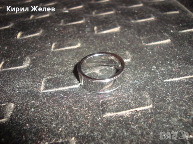 БЛЕСТЯЩ от БЛАГОРОДНА НЕРЪЖДАЕМА СТОМАНА КРАСИВ МОДЕН ПРЪСТЕН ТИП ХАЛКА 6955, снимка 7 - Пръстени - 32318663