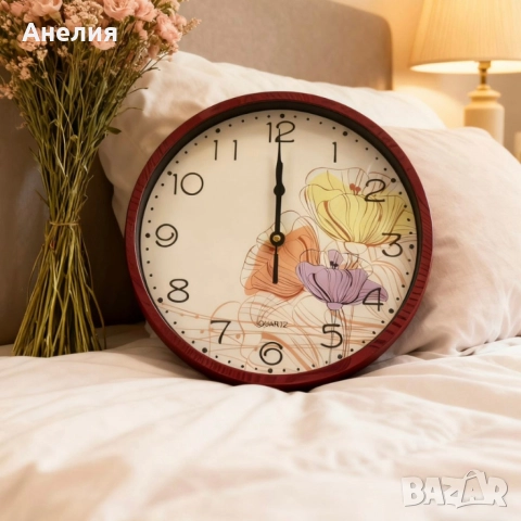 Стенен часовник с диаметър 25 см -стилен подарък да дом