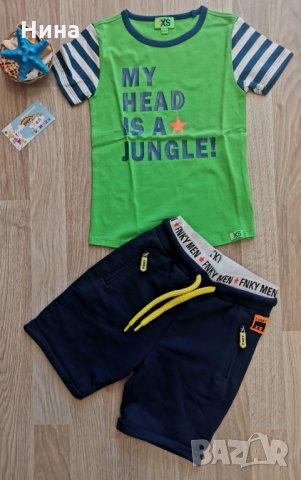 Тениска Funky XS в зелено, снимка 2 - Детски тениски и потници - 28098010
