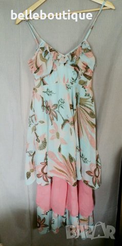 Страхотна лятна рокля за бременни с красиви цветя размер S, снимка 1 - Дрехи за бременни - 37144572