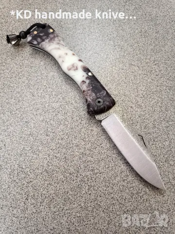 Сгъваем нож ръчно изработен, снимка 2 - Ножове - 48416749