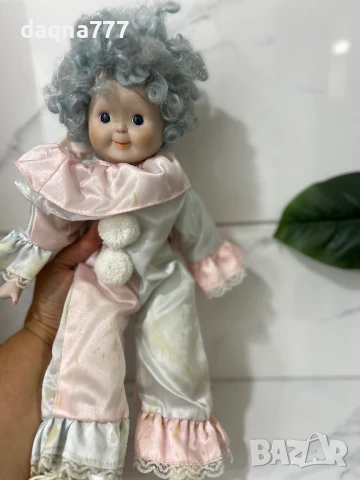 Порцеланова кукла клоун от 60-те години, снимка 6 - Колекции - 51034616