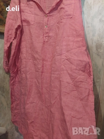 Puro Len 🇮🇹 Size XL. Нова ленена рокля, снимка 2 - Рокли - 51633039