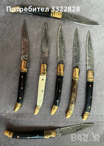 Джобен нож от Дамаска стомана, снимка 1
