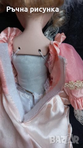 Ретро  порцеланова кукла на стойка ,винтидж 30см, снимка 9 - Антикварни и старинни предмети - 43119948