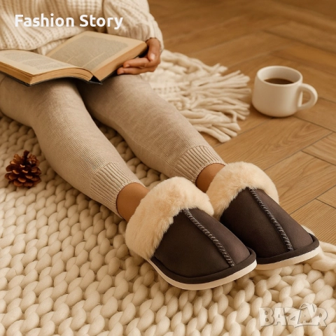 Оригинални Пухкави зимни пантофи SWISS LYX с мемори пяна и гел против умора и мекота !, снимка 2 - Пантофи - 51776520