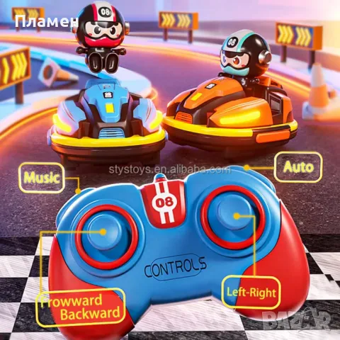 Ново!! Блъскащи колички с дистанционно управление игра за двама!, снимка 7 - Коли, камиони, мотори, писти - 49472126