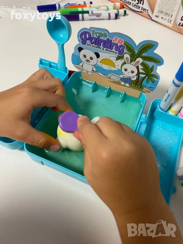 Комплект за оцветяване - 3 в 1 - фигури, куфарче, флумастери, снимка 15 - Образователни игри - 51187721