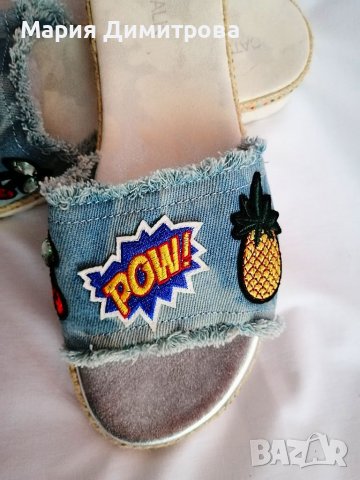 Дънкови чехли, снимка 2 - Чехли - 36730736